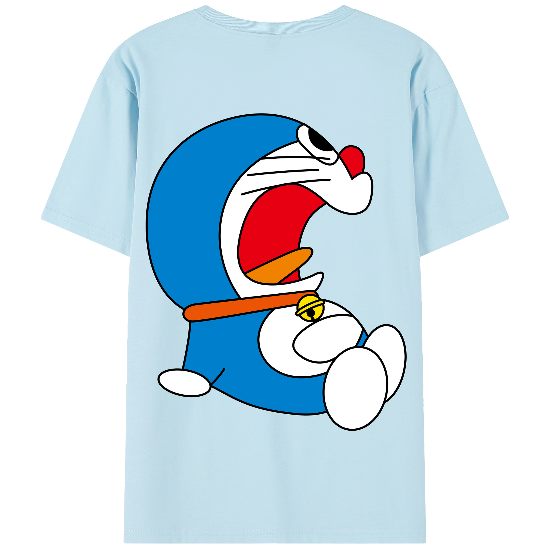 （画像用） ドラえもん Doraemon 綿100％半袖Tシャツ（背面プリント）